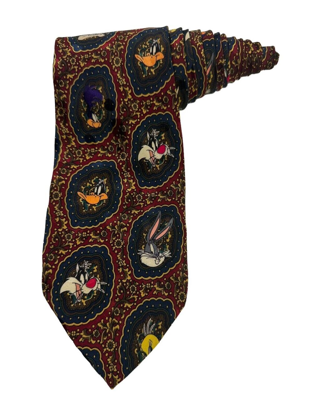 Looney Tunes Mania Portraits Bugs Bunny Daffy Sylvester Vintage Necktie
